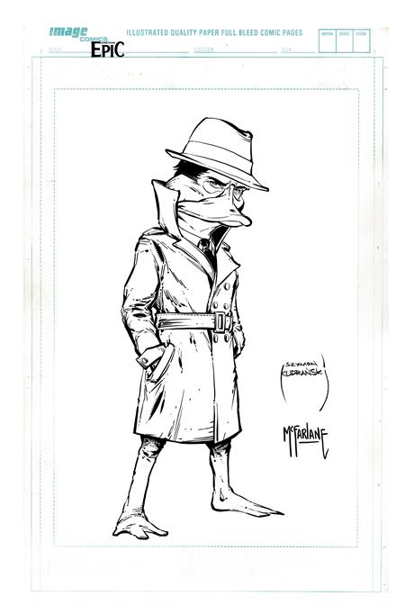 SOMETHING EPIC #13 COVER B SZYMON KUDRANSKI & TODD MCFARLANE RAW ART VARIANT