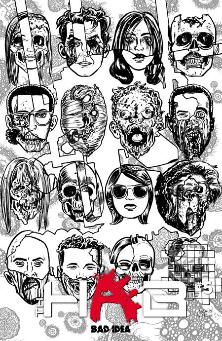 HAB #5 (OF 5) COVER D DAVID LAPHAM BW INFECTED SKULLS VARIANT