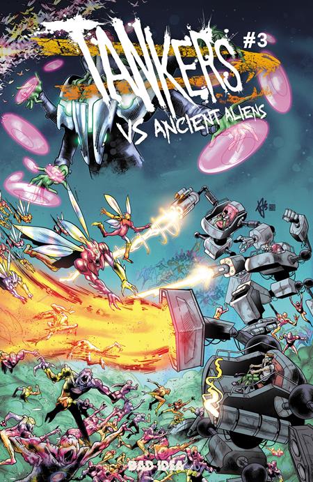 TANKERS VS ANCIENT ALIENS # 3 (OF 4) COVER A FREDERICA MANCIN