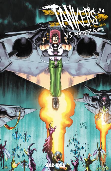 TANKERS VS ANCIENT ALIENS #4 (OF 4) COVER A RAPHAEL POOL