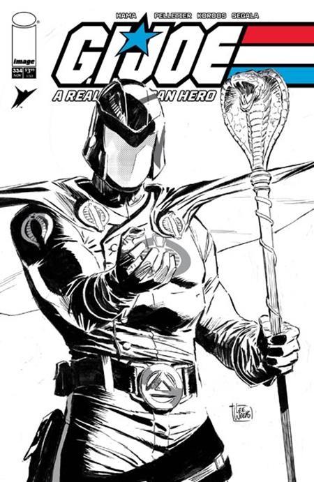 GI JOE A REAL AMERICAN HERO #334 COVER B LEE WEEKS B&W VARIANT