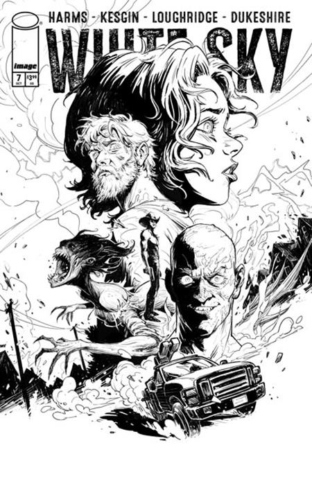 WHITE SKY #7 COVER B SUMEYYE KESGIN B&W VARIANT (MR)