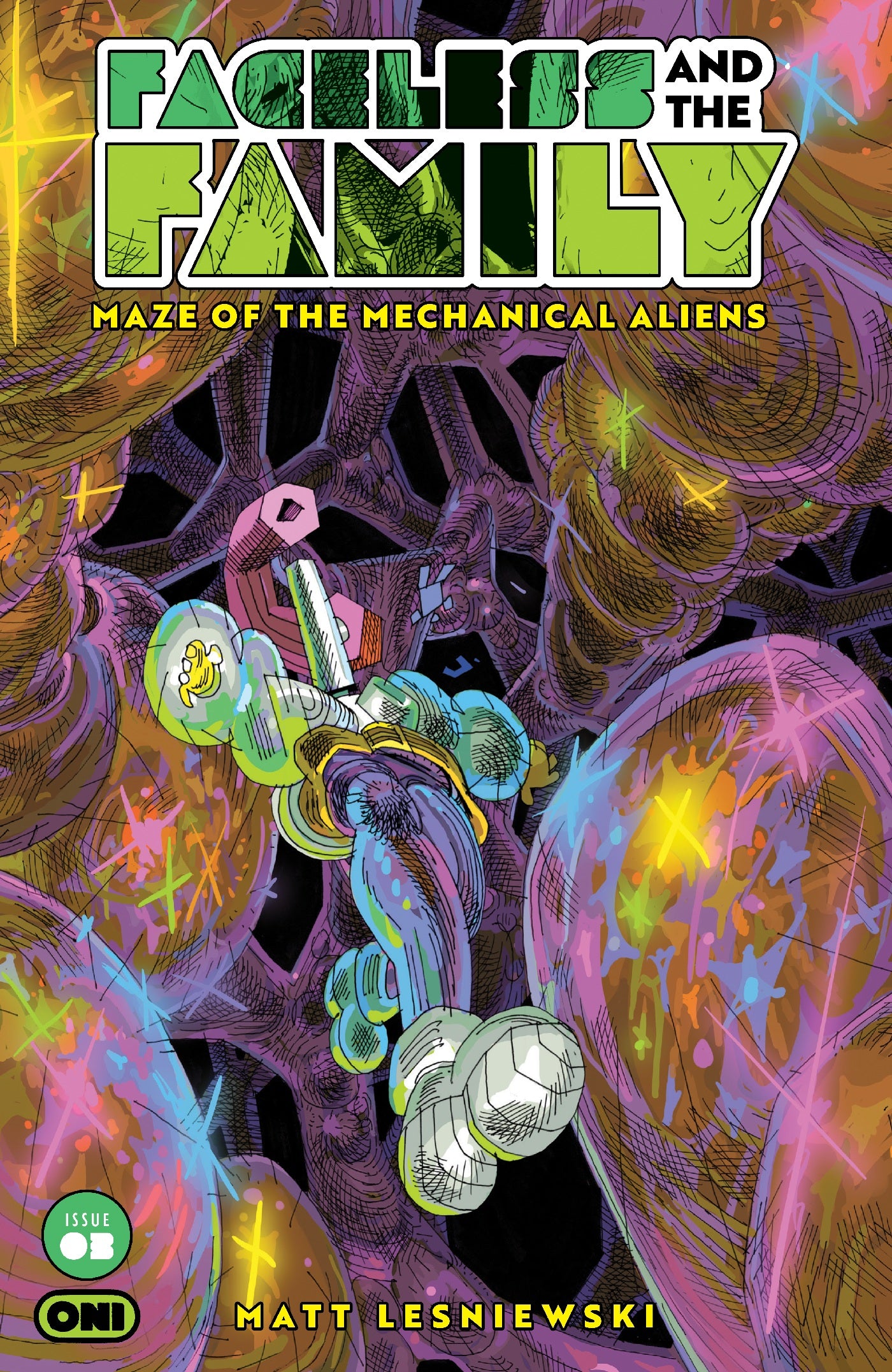 FACELESS AND THE FAMILY MAZE OF THE MECHANICAL ALIENS #3 COVER B EMIL ERNST VARIANT