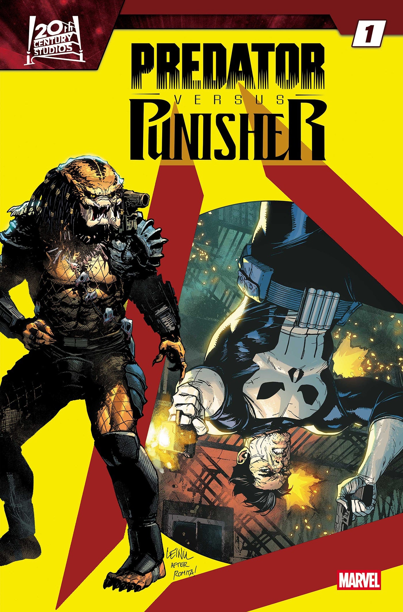 PREDATOR VS. PUNISHER #1 LEINIL YU HOMAGE VARIANT
