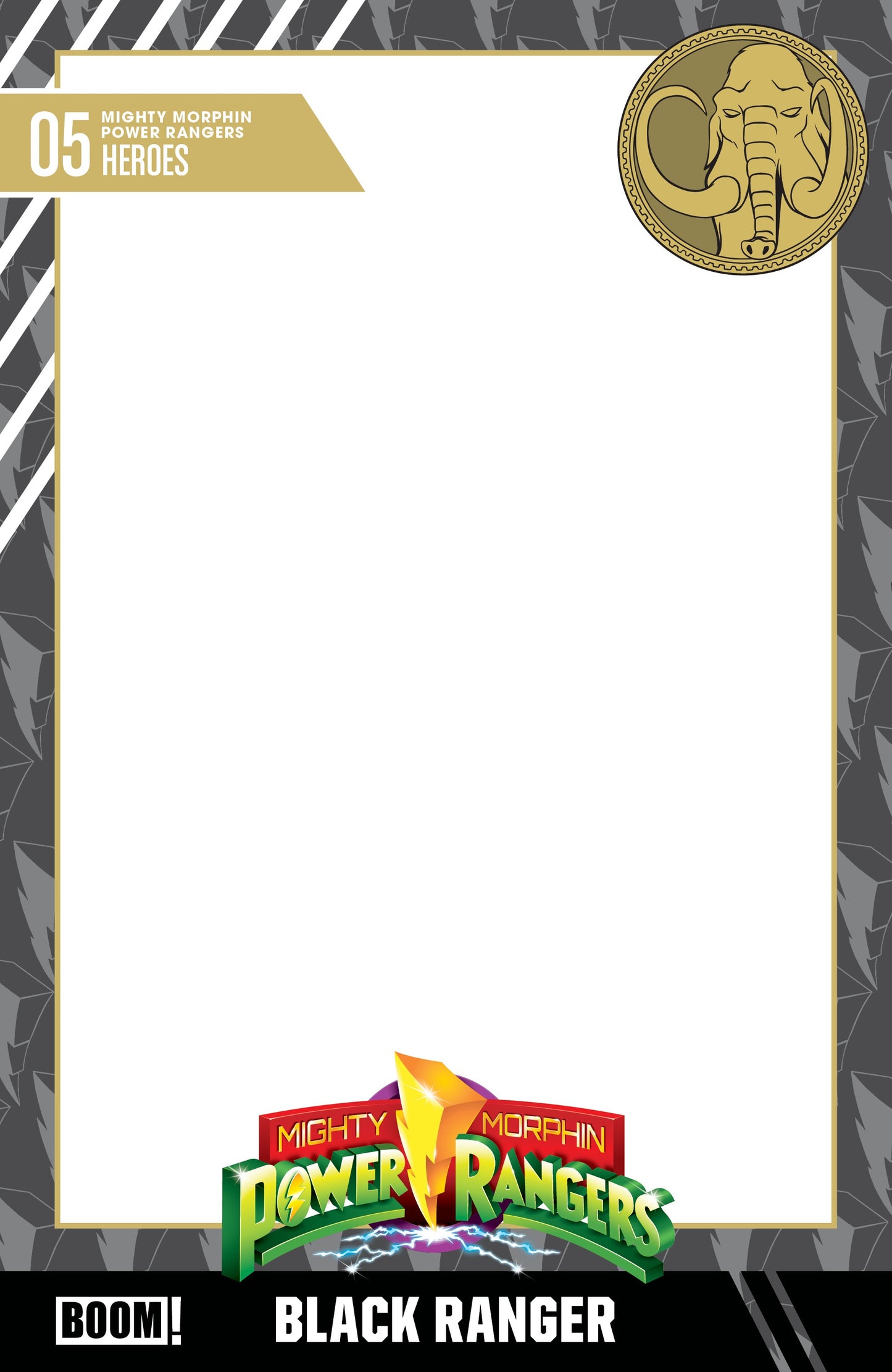 Mighty Morphin Power Rangers (2026) #5 Trading Card Blank Sketch Variant