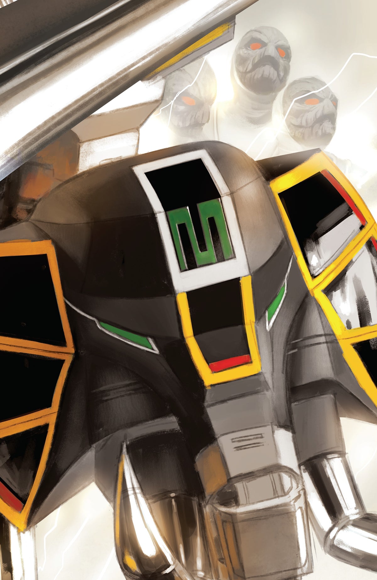 Mighty Morphin Power Rangers (2026) #6 Miguel Mercado Megazord Card Stock Connecting Variant