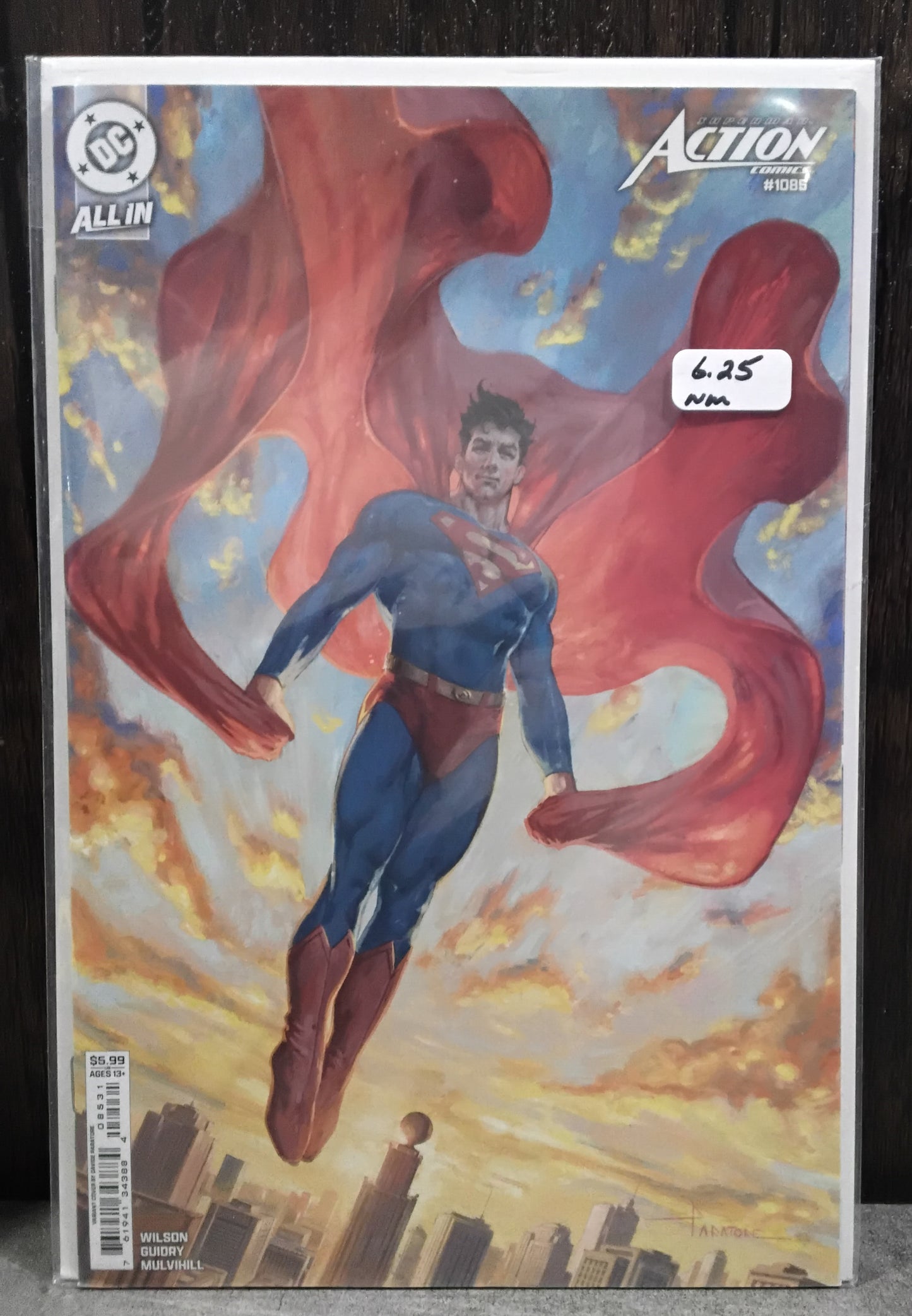 Action Comics (Rebirth) #1085 Davide Paratore Card Stock Variant Cover