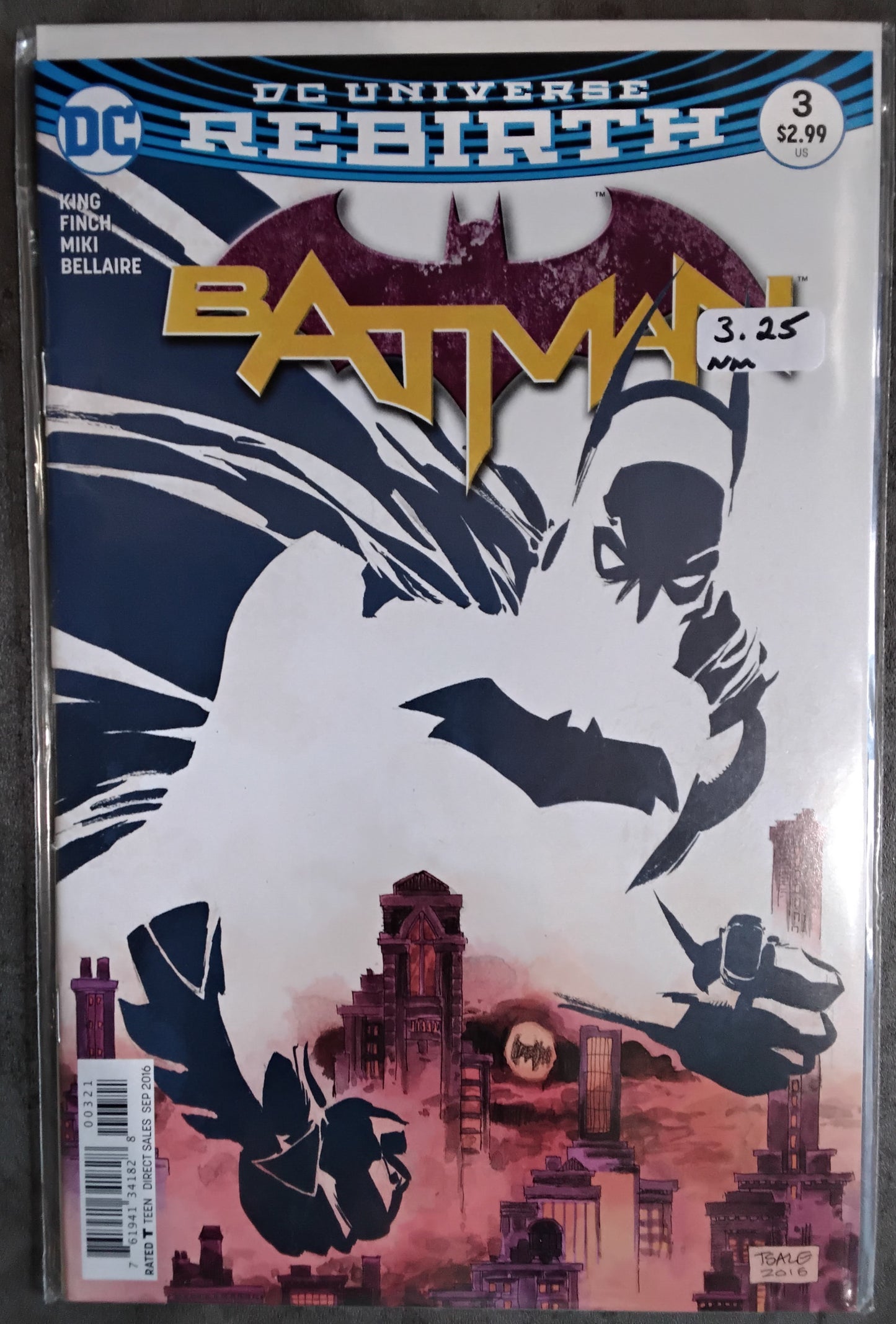 Batman (Rebirth) #003 Tim Sale Variant Cover