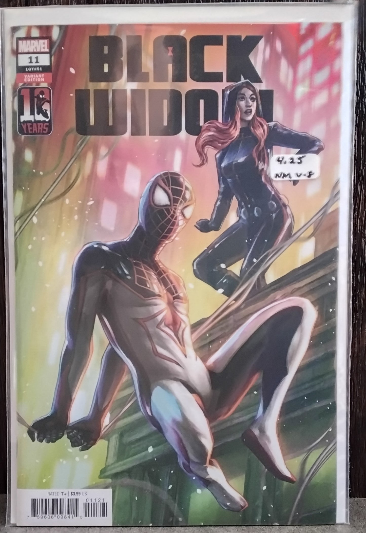 Black Widow Vol 8 #11 Edge Miles Morales 10th Anniversary Variant Cover