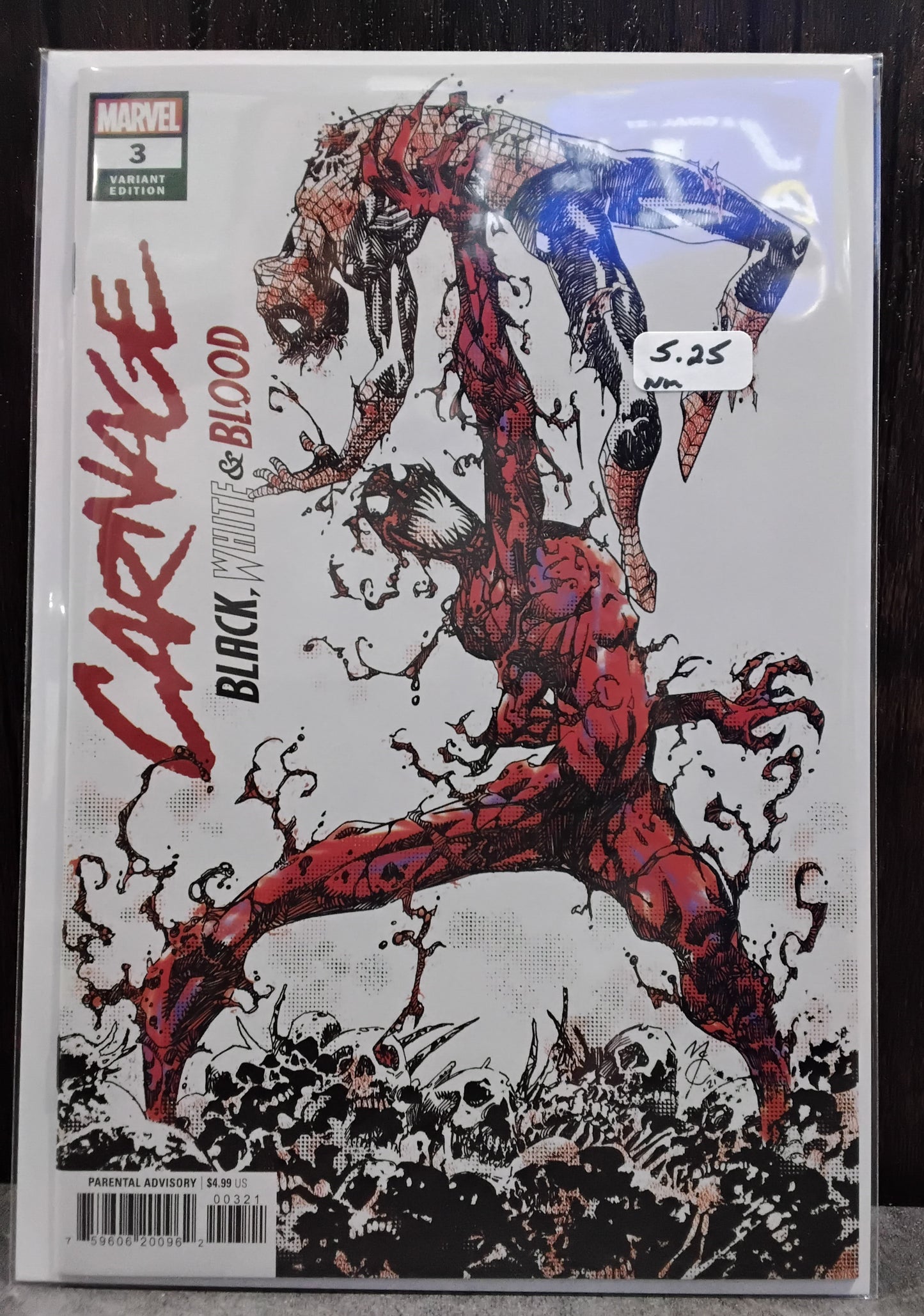 Carnage: Black, White & Blood #3 John McCrea Variant Cover