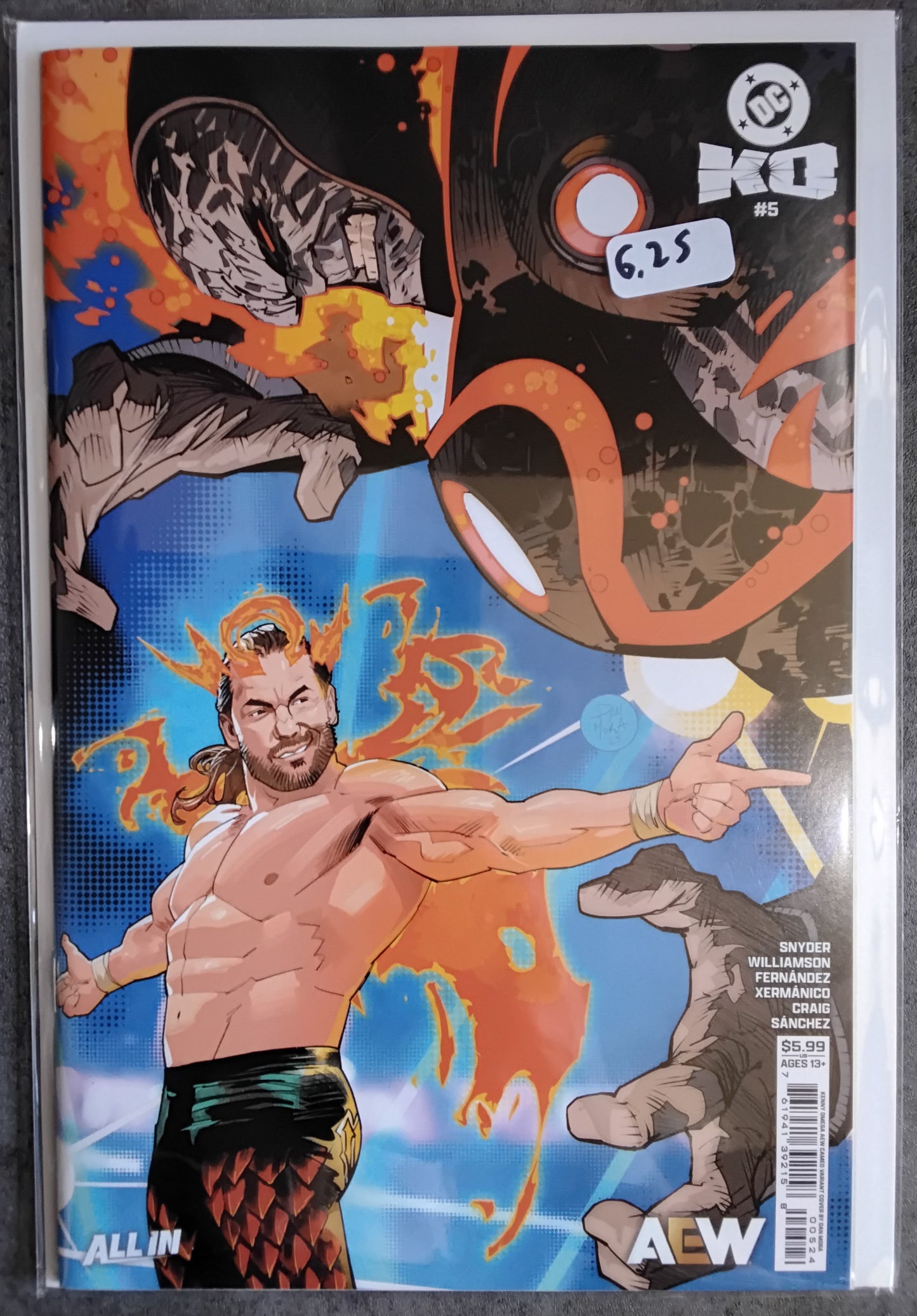 DC K.O. #5 Dan Mora A.E.W. Cameo Card Stock Variant