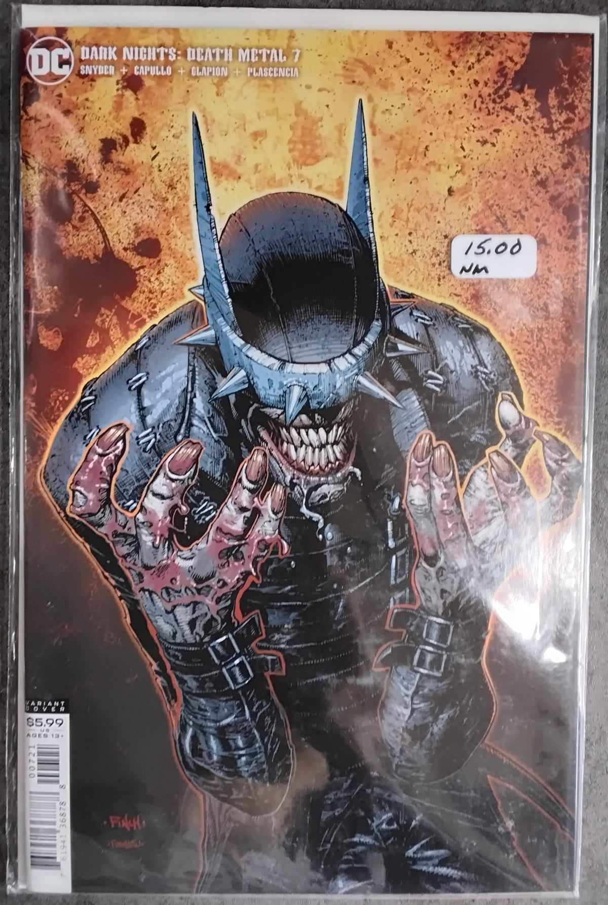 Dark Nights: Death Metal #7 David Finch Batman Who Laughs Variant Cover