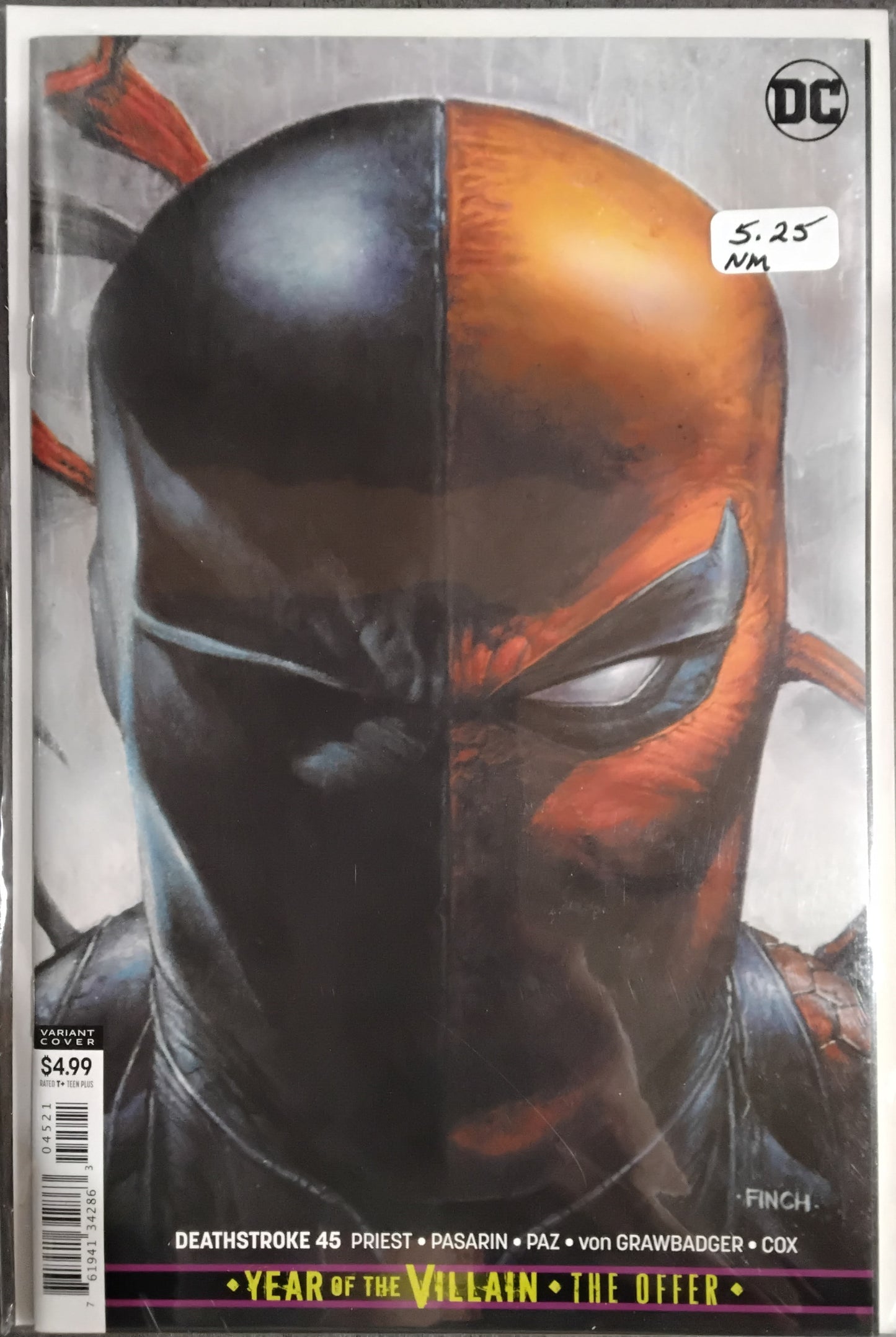 Deathstroke (Rebirth) #45 David Finch Year Of The Villain Variant Cover