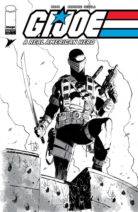 GI JOE A REAL AMERICAN HERO #326 COVER B LEE WEEKS B&W VARIANT