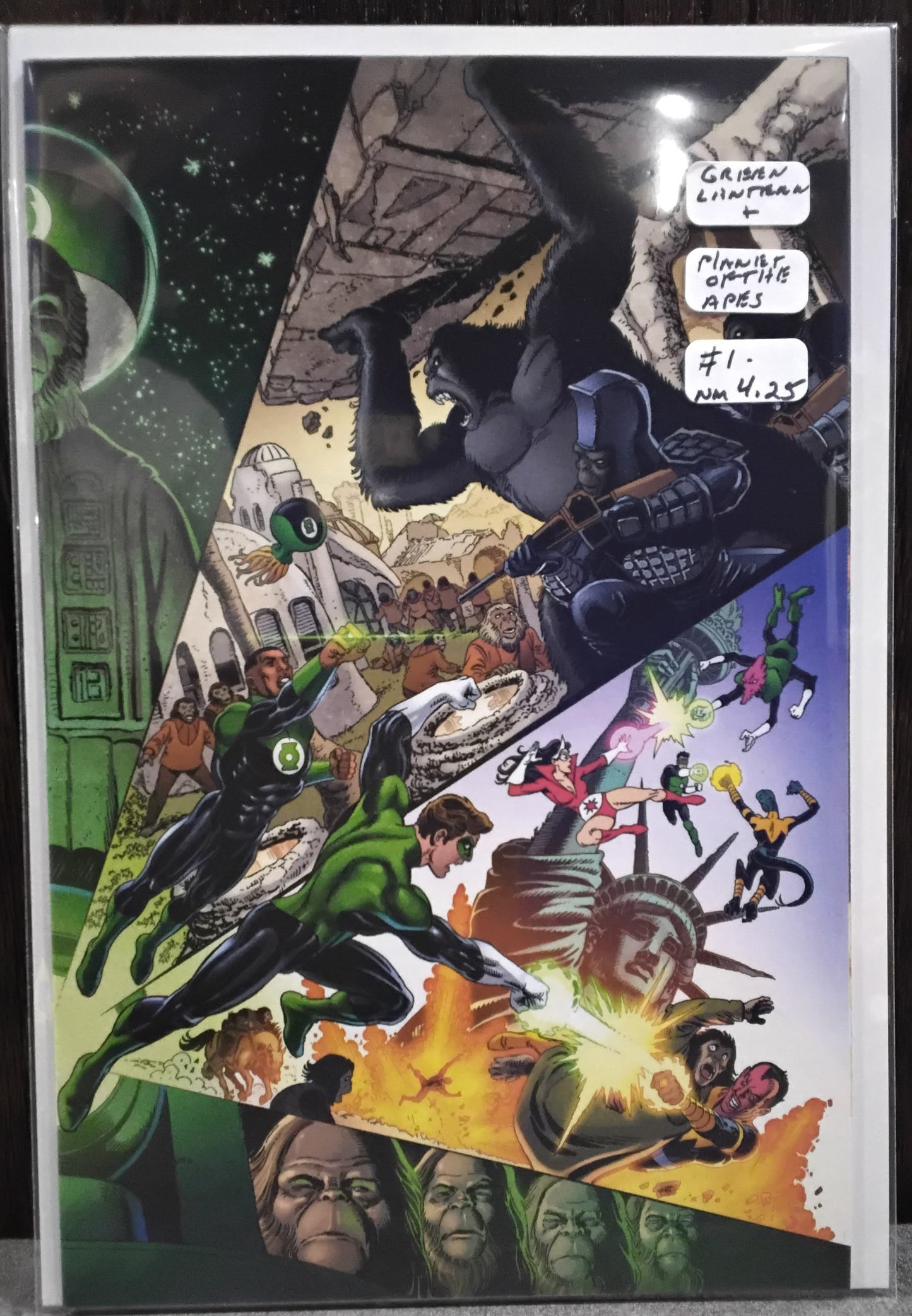 Green Lantern & Planet Of The Apes #1 George Perez & Jerry Ordway F.O.C. Retailer Unlocked Connecting Variant Cover