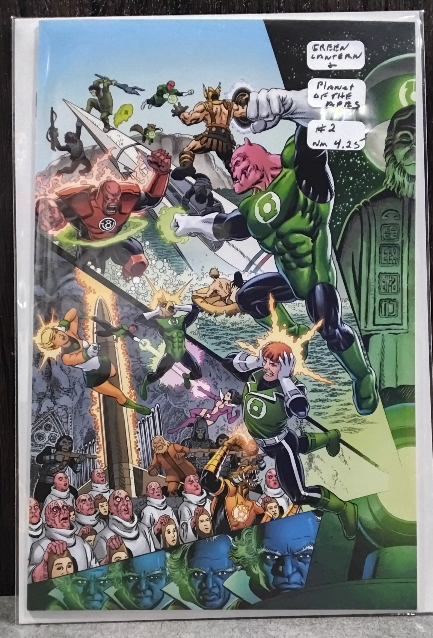 Green Lantern & Planet Of The Apes #2 George Perez & Jerry Ordway F.O.C. Retailer Unlocked Connecting Variant Cover