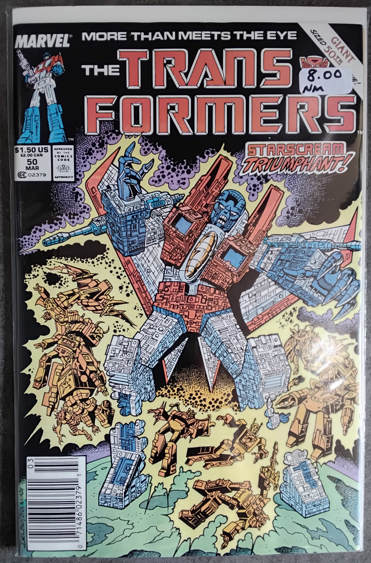 Transformers Vol 1 #50 Newsstand Edition (NM)
