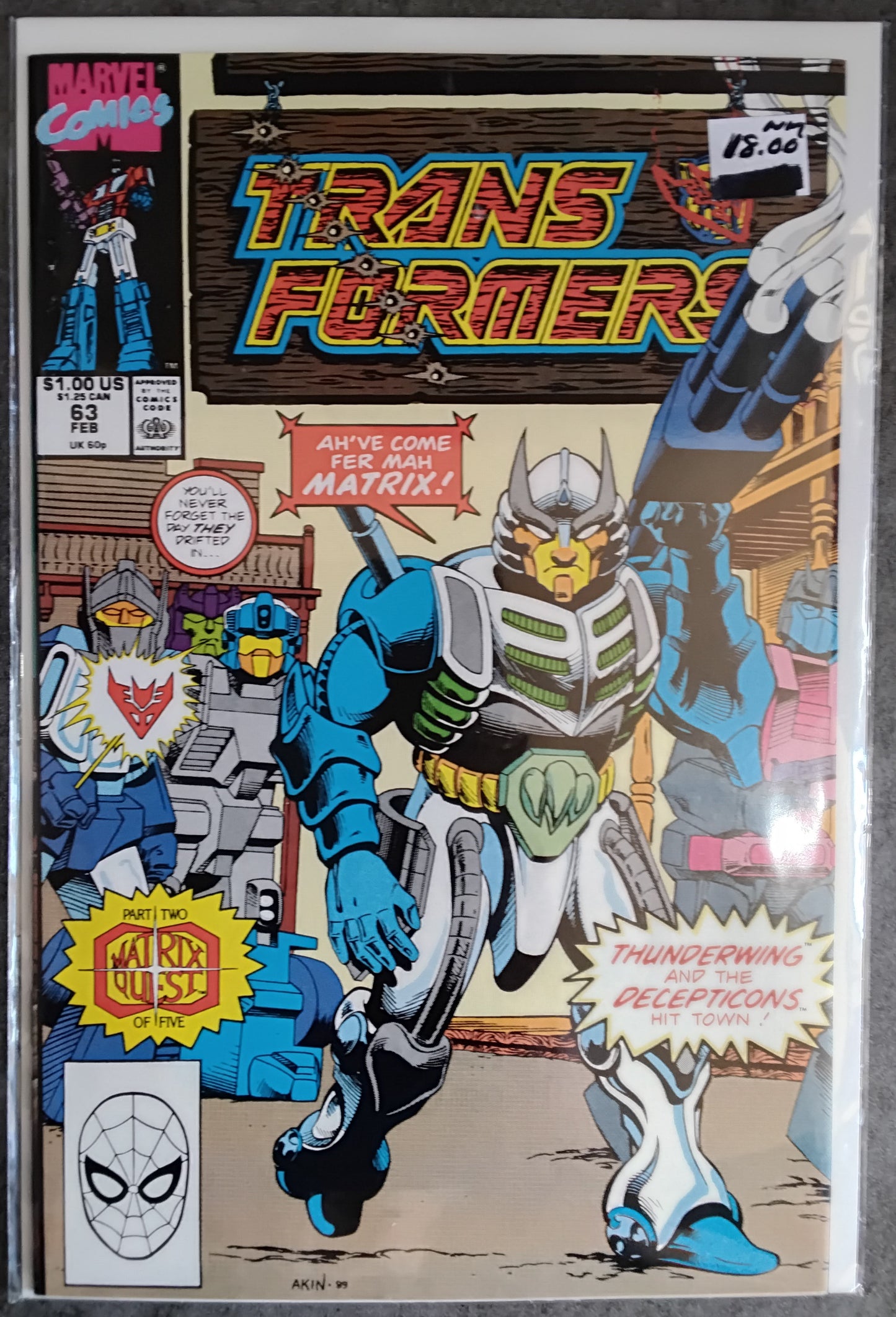 Transformers Vol 1 #63 Direct Edition (NM)
