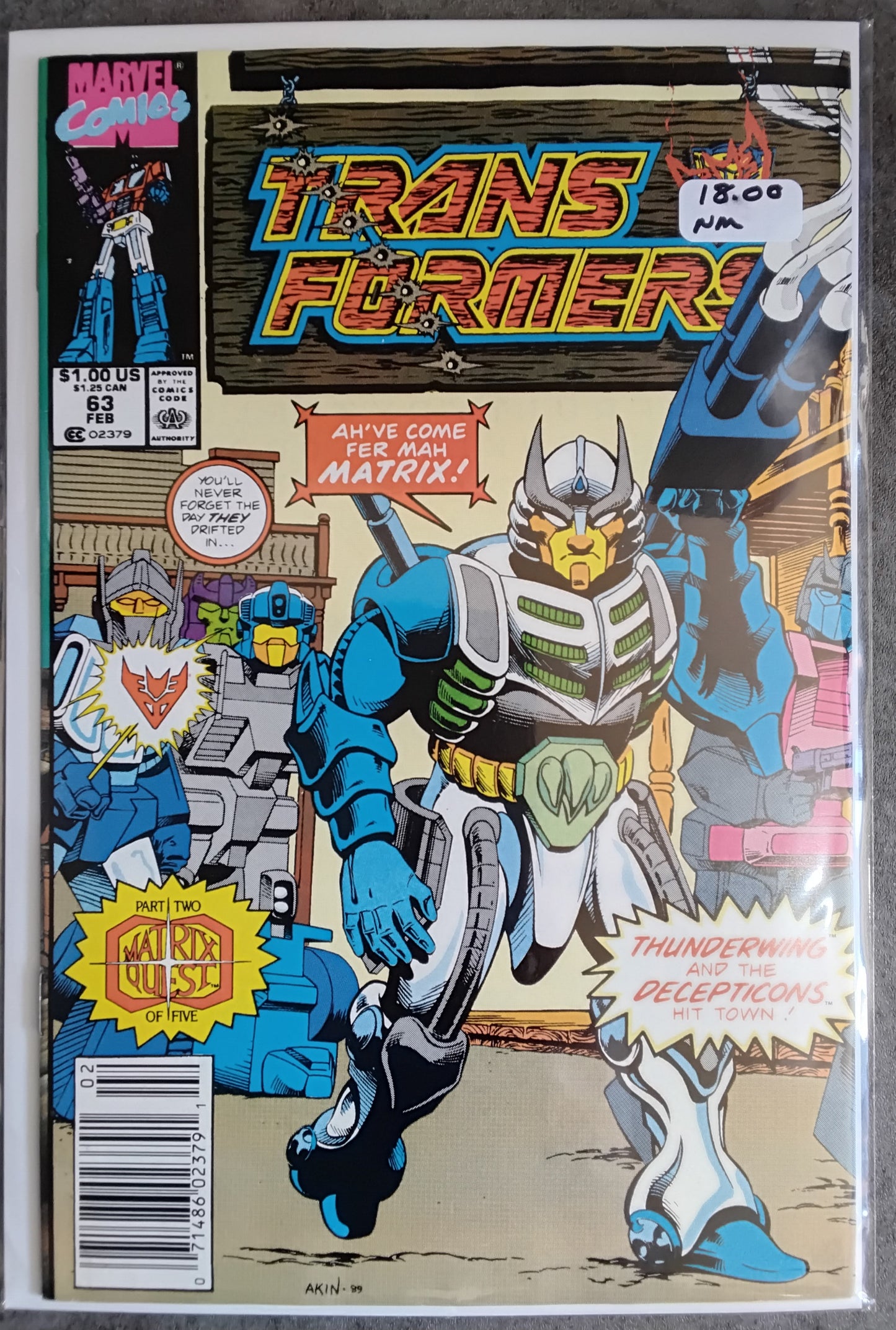 Transformers Vol 1 #63 Newsstand Edition (NM)