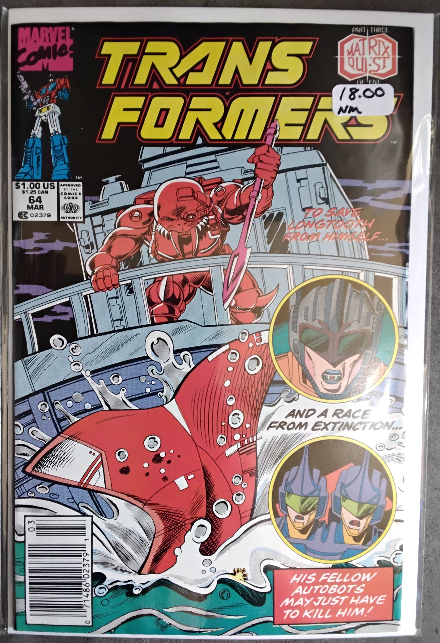 Transformers Vol 1 #64 Newsstand Edition (NM)