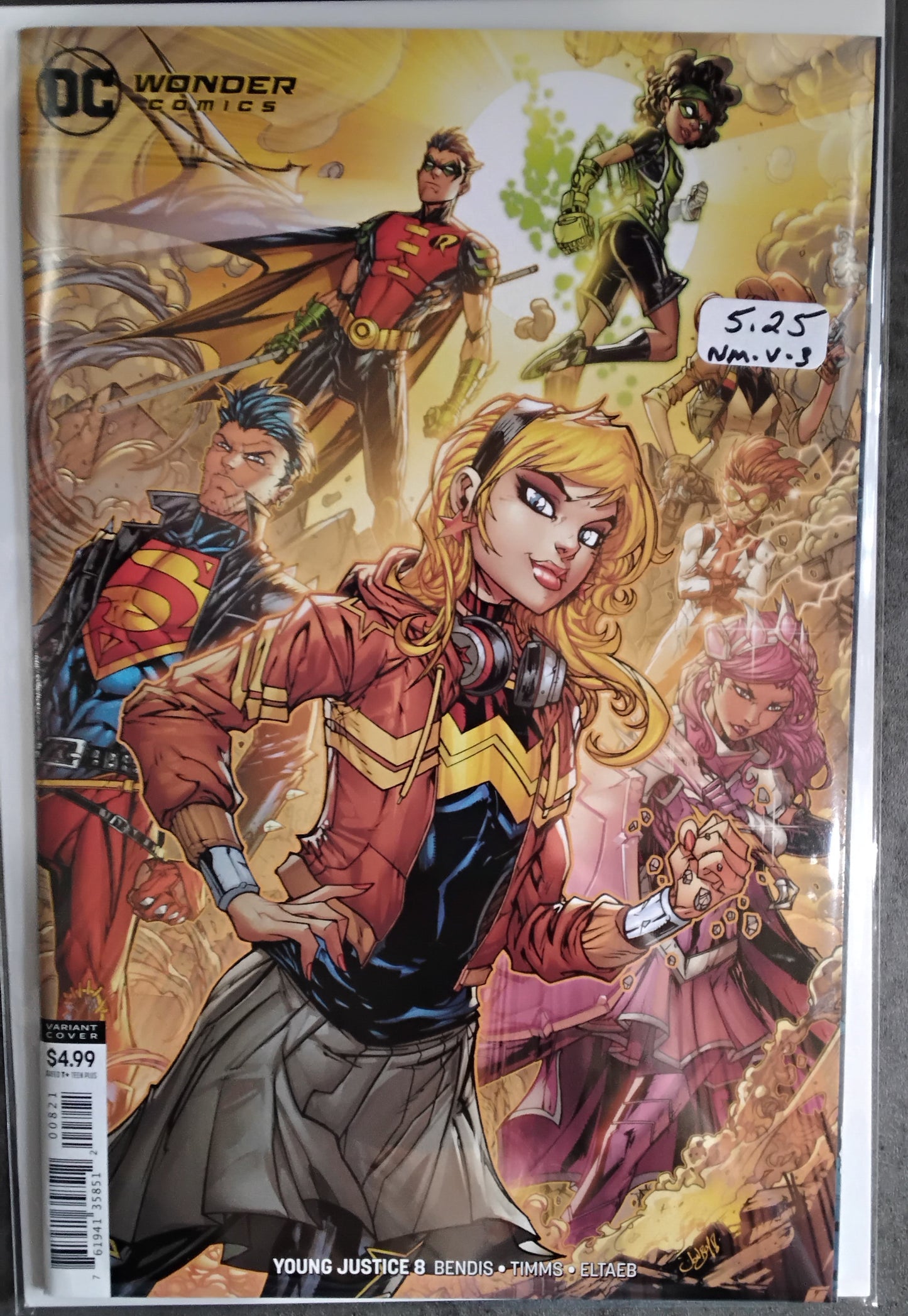 Young Justice Vol. 3 #08 Jonboy Meyers Card Stock Variant Cover