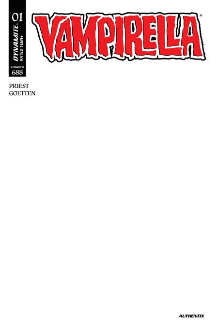 VAMPIRELLA (2026) #1 COVER F BLANK AUTHENTIX