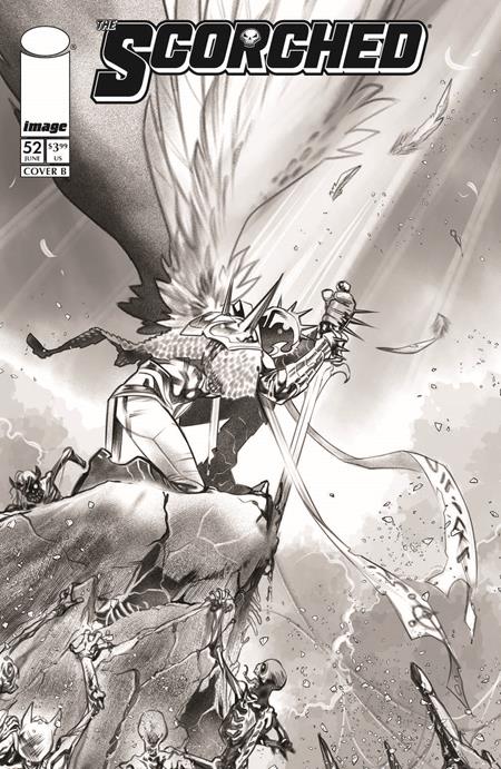 SPAWN SCORCHED #52 COVER B IG GUARA B&W VARIANT