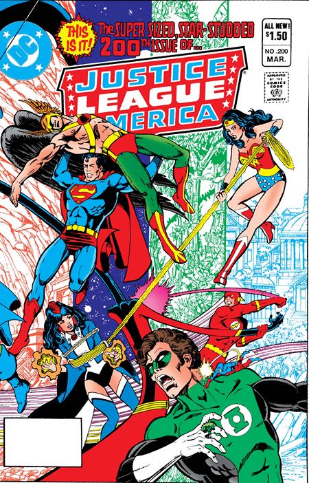 JUSTICE LEAGUE OF AMERICA #200 FACSIMILE EDITION COVER A GEORGE PEREZ