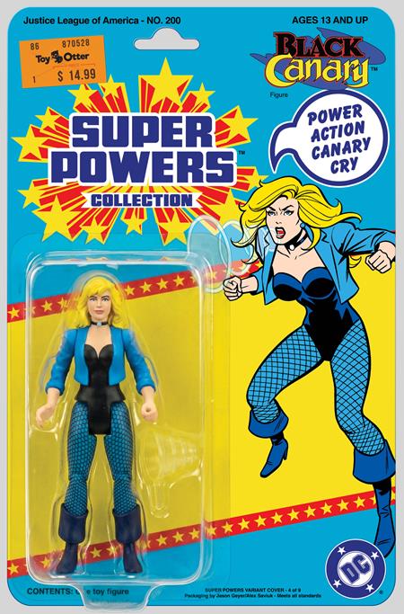 JUSTICE LEAGUE OF AMERICA #200 FACSIMILE EDITION COVER B JASON GEYER & ALEX SAVIUK BLACK CANARY SUPER POWERS ACTION FIGURE VARIANT