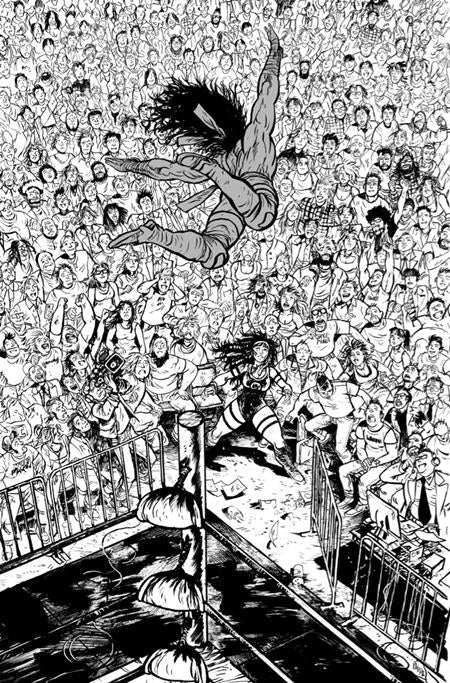 DO A POWERBOMB BLACK AND WHITE #1 (OF 3) COVER D DANIEL WARREN JOHNSON VARIANT