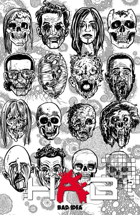 HAB #5 (OF 5) COVER E DAVID LAPHAM BW DEAD SKULLS VARIANT