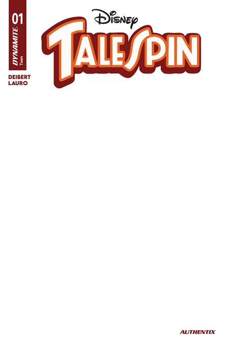 TALESPIN #1 COVER G BLANK AUTHENTIX VARIANT