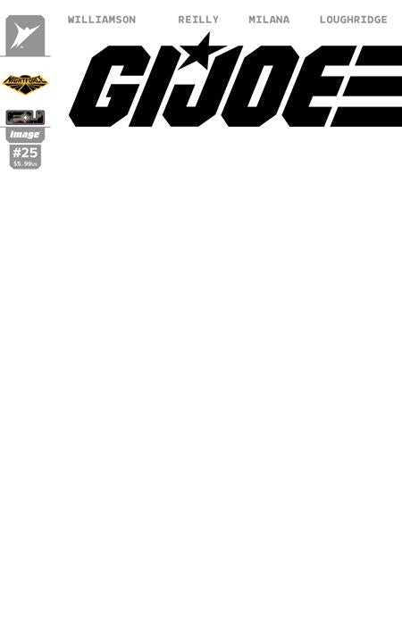 GI JOE #25 COVER H BLANK SKETCH NIGHT FORCE VARIANT