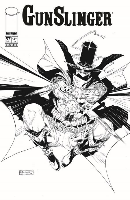 GUNSLINGER SPAWN #57 COVER B CARLO BARBERI B&W VARIANT