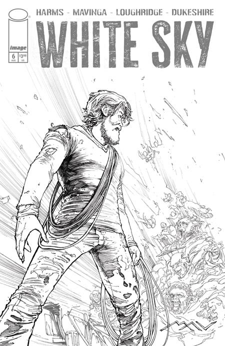 WHITE SKY #6 COVER C JP MAVINGA B&W VARIANT (MR)