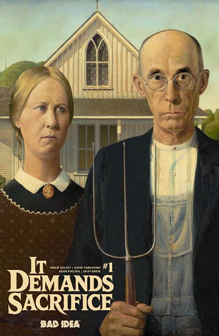 IT DEMANDS SACRIFICE #1 (OF 4) COVER E GRANT WOOD OLD MASTERS VARIANT