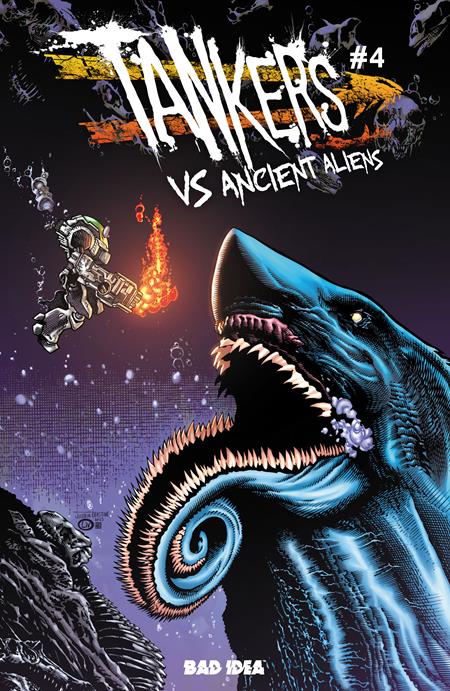 TANKERS VS ANCIENT ALIENS #4 (OF 4) COVER B JOSHUA DERSTINE & JOHN LIVESAY VARIANT