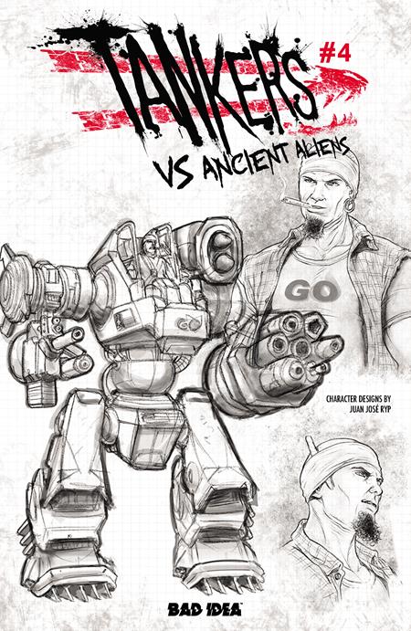 TANKERS VS ANCIENT ALIENS #4 (OF 4) COVER C JUAN JOSE RYP DESIGN VARIANT