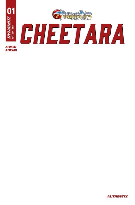 THUNDERCATS CHEETARA #1 COVER F BLANK AUTHENTIX VARIANT