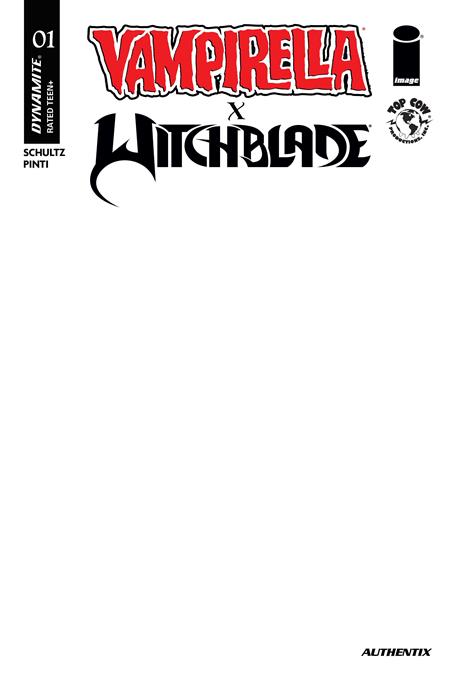 VAMPIRELLA X WITCHBLADE SPECIAL #1 (ONE SHOT) COVER F BLANK AUTHENTIX VARIANT