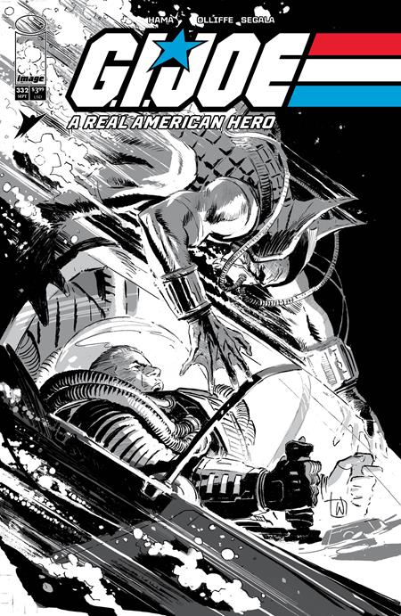 GI JOE A REAL AMERICAN HERO #332 COVER B LEE WEEKS B&W VARIANT
