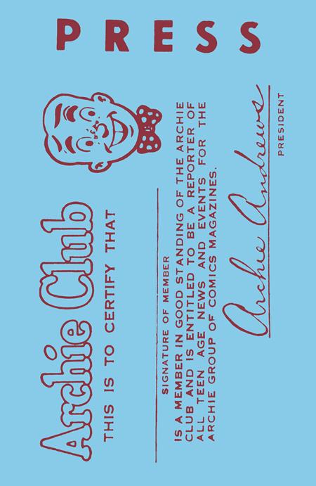 ARCHIES MADHOUSE #1 FACSIMILE EDITION COVER C BOB MONTANA ARCHIE FAN CLUB CARD VARIANT