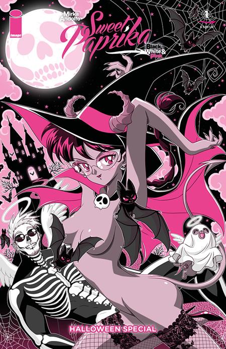 MIRKA ANDOLFOS SWEET PAPRIKA BLACK WHITE & PINK HALLOWEEN SPECIAL #1 (OF 2) COVER C MARCO ALBIERO VARIANT (MR)