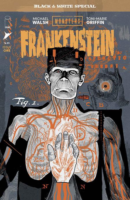 UNIVERSAL MONSTERS FRANKENSTEIN B&W SPECIAL #1 (OF 2) COVER A MICHAEL WALSH