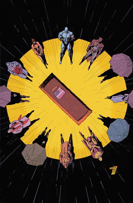 JUSTICE LEAGUE UNLIMITED #25 COVER F CLAY MANN WATCHMEN 40TH ANNIVERSARY CARD STOCK VARIANT