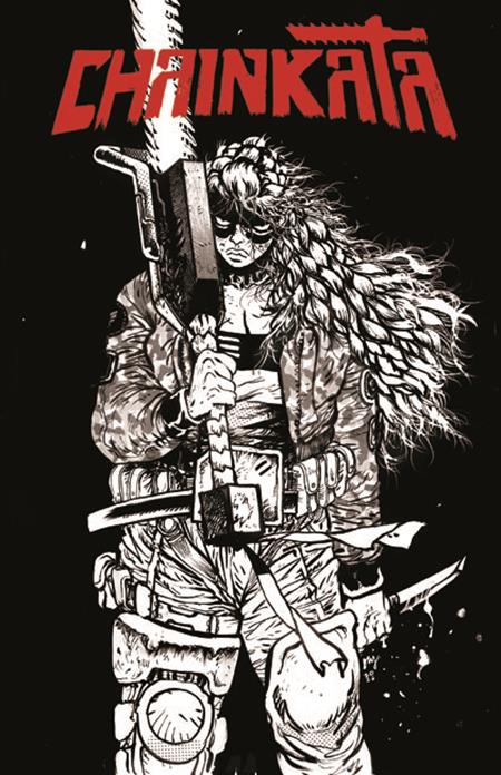 CHAINKATA #1 COVER B DANIEL WARREN JOHNSON B&W VARIANT