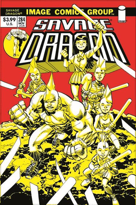 SAVAGE DRAGON #284 COVER B ERIK LARSEN 70S THROWBACK VARIANT (MR)