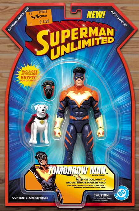 SUPERMAN UNLIMITED #20 COVER C JASON GEYER TOMORROW MAN AND KRYPTO ACTION (FIGURE) COMICS CARD STOCK VARIANT