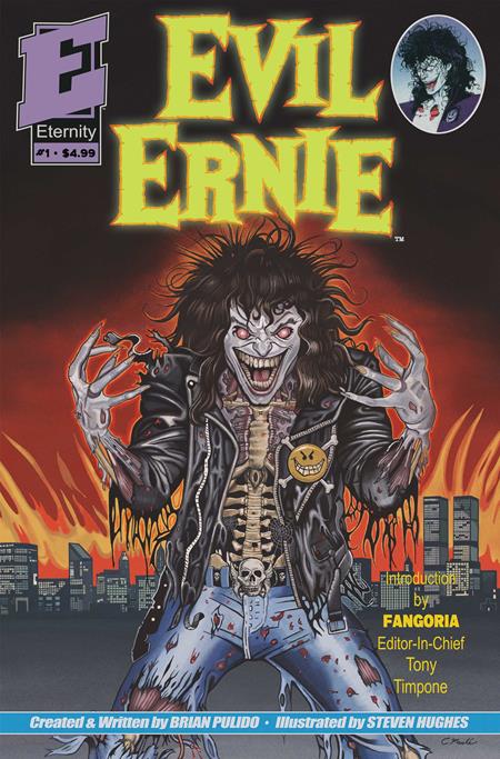 EVIL ERNIE #1 35TH ANNIVERSARY FACSIMILE EDITION COVER C ERIC MACHE GLOW IN THE DARK VARIANT