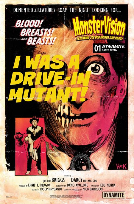 MONSTERVISION FEATURING JOE BOB BRIGGS AND DARCY #1 COVER B ROBERT HACK VARIANT